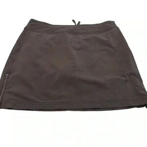 Athleta Skort Athletic Womens Taupe Build In Shorts Side Zip Pockets Size 6